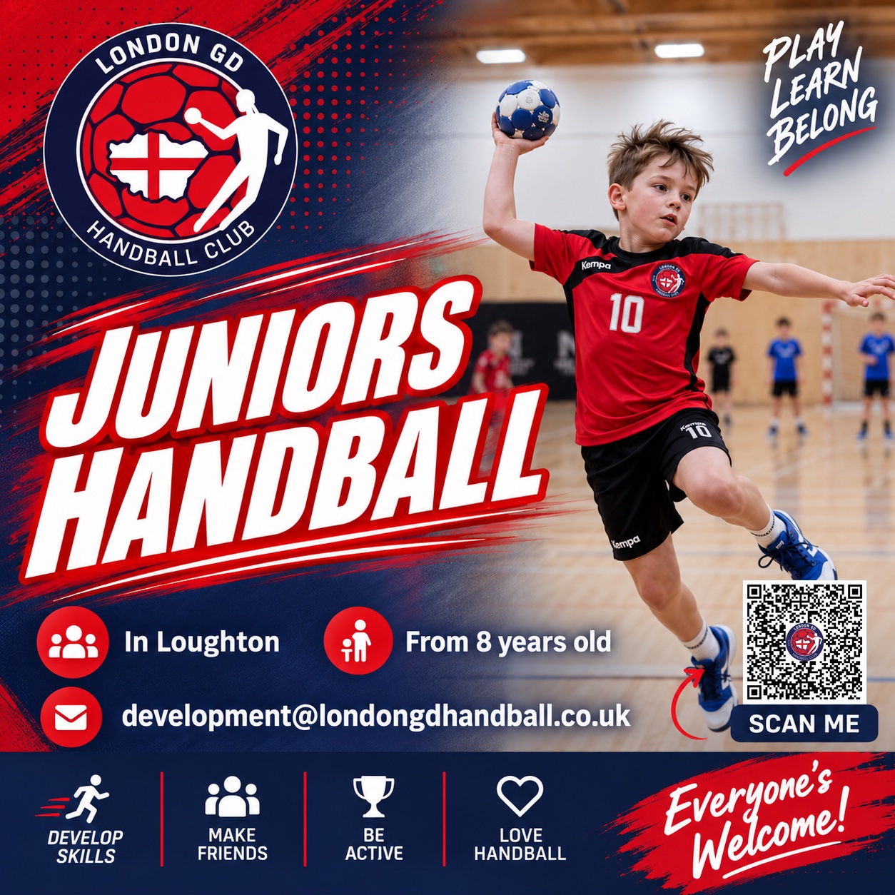London GD Juniors Handball poster - in Loughton, from 8 years old